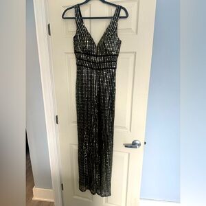 Black and gold jumpsuit